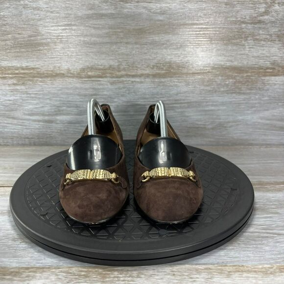 Talbots Women's Brown Suede Slip On Flats Size 5.5 - Picture 2 of 9